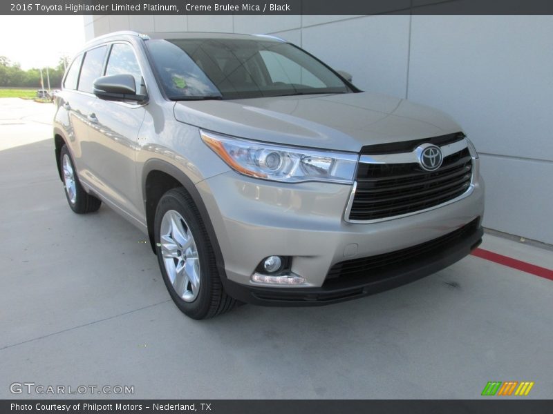 Creme Brulee Mica / Black 2016 Toyota Highlander Limited Platinum