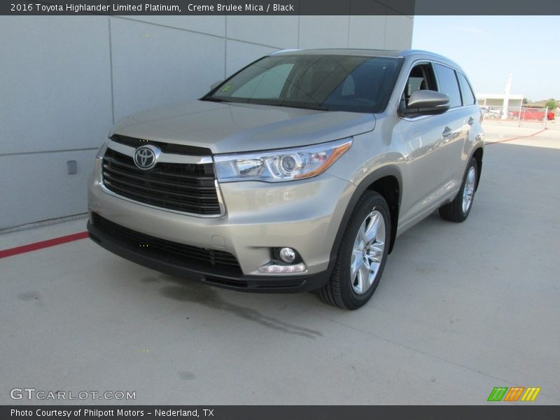 Creme Brulee Mica / Black 2016 Toyota Highlander Limited Platinum