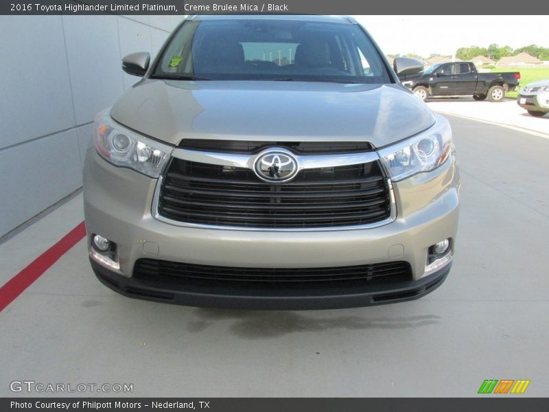 Creme Brulee Mica / Black 2016 Toyota Highlander Limited Platinum