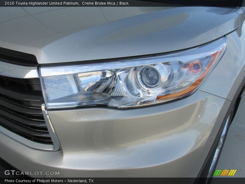 Creme Brulee Mica / Black 2016 Toyota Highlander Limited Platinum