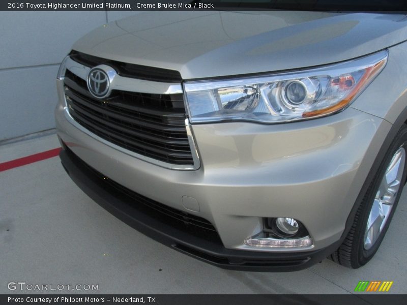 Creme Brulee Mica / Black 2016 Toyota Highlander Limited Platinum