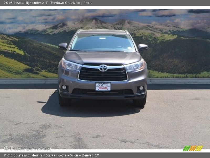 Predawn Gray Mica / Black 2016 Toyota Highlander XLE