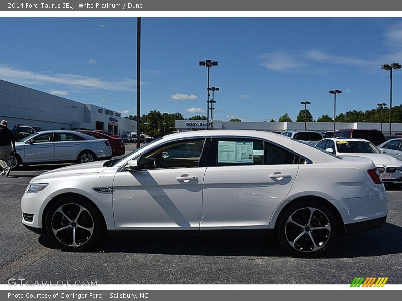 White Platinum / Dune 2014 Ford Taurus SEL