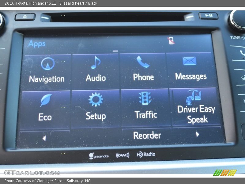 Blizzard Pearl / Black 2016 Toyota Highlander XLE