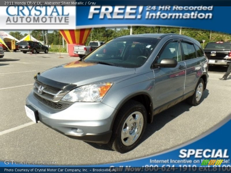 Alabaster Silver Metallic / Gray 2011 Honda CR-V LX