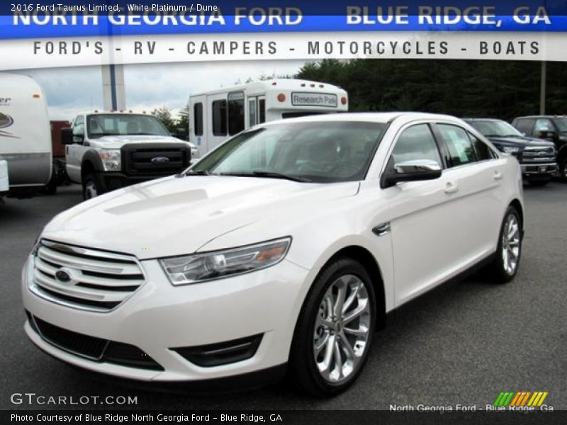 White Platinum / Dune 2016 Ford Taurus Limited
