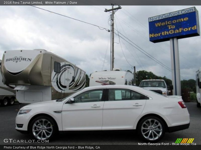 White Platinum / Dune 2016 Ford Taurus Limited