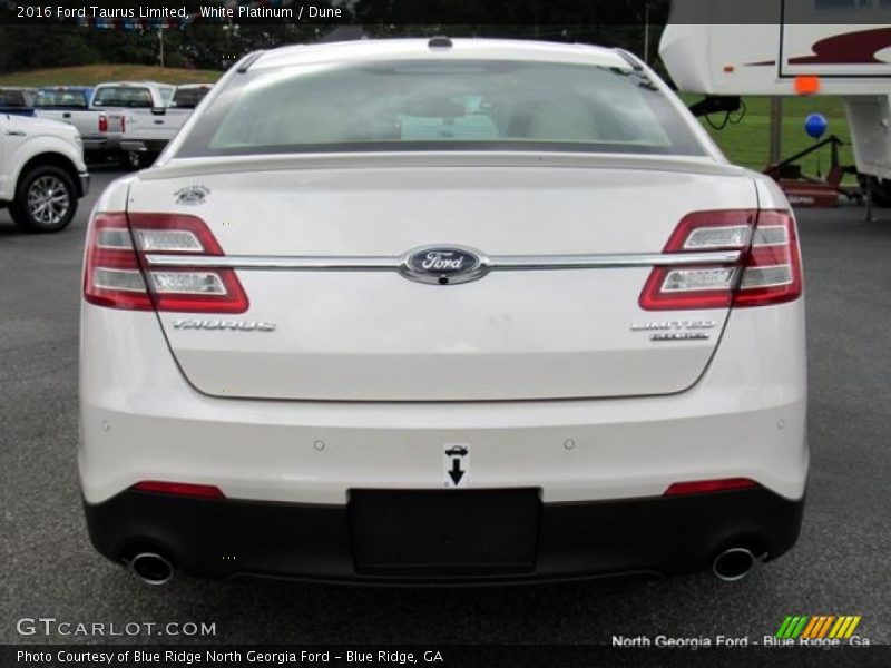 White Platinum / Dune 2016 Ford Taurus Limited