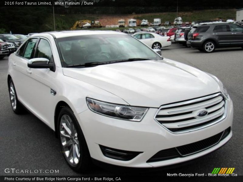 White Platinum / Dune 2016 Ford Taurus Limited
