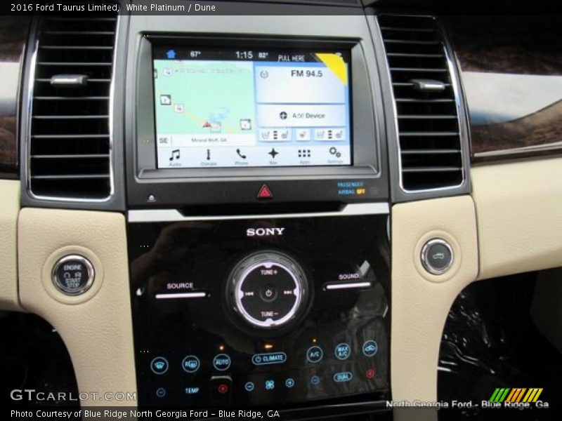 White Platinum / Dune 2016 Ford Taurus Limited