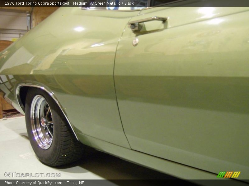 Medium Ivy Green Metallic / Black 1970 Ford Torino Cobra SportsRoof