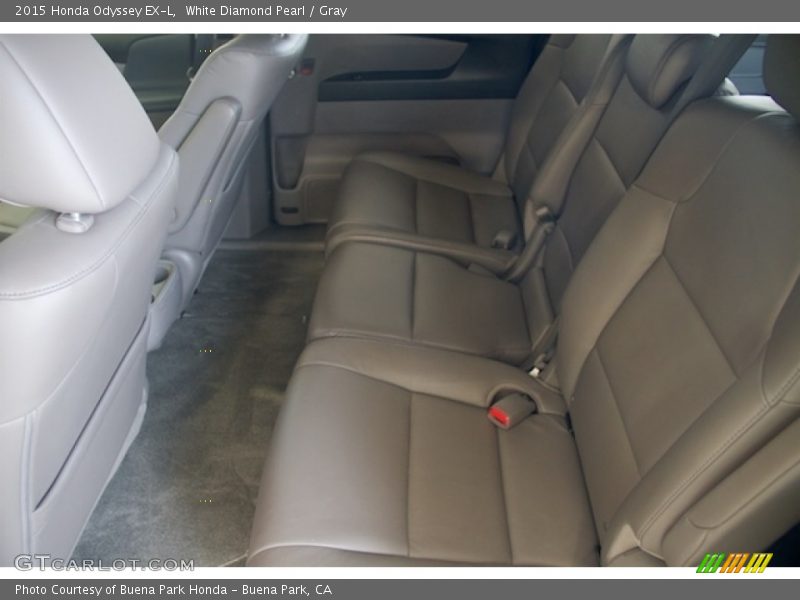 White Diamond Pearl / Gray 2015 Honda Odyssey EX-L