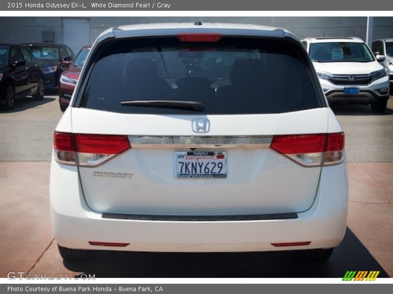White Diamond Pearl / Gray 2015 Honda Odyssey EX-L