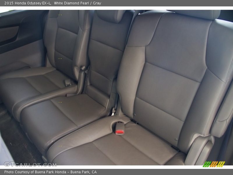 White Diamond Pearl / Gray 2015 Honda Odyssey EX-L