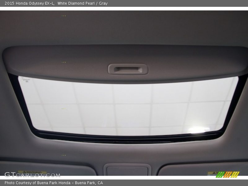 White Diamond Pearl / Gray 2015 Honda Odyssey EX-L