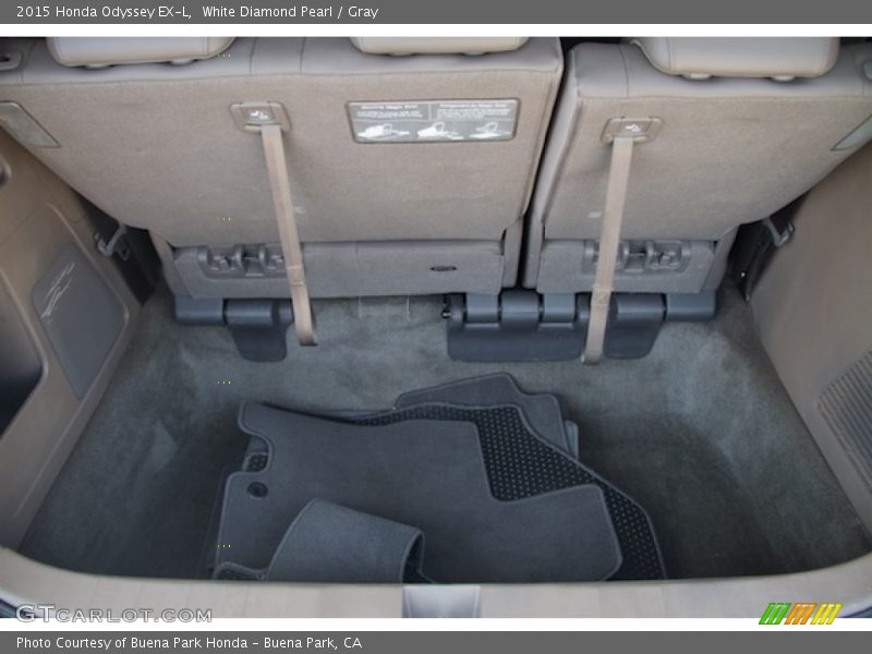 White Diamond Pearl / Gray 2015 Honda Odyssey EX-L