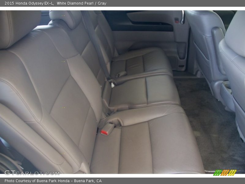White Diamond Pearl / Gray 2015 Honda Odyssey EX-L