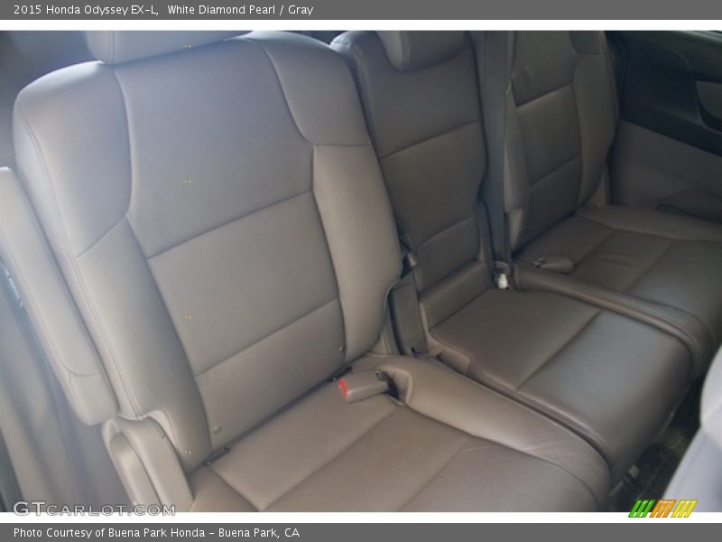 White Diamond Pearl / Gray 2015 Honda Odyssey EX-L