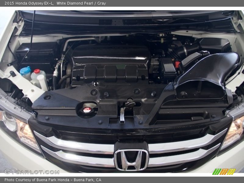 White Diamond Pearl / Gray 2015 Honda Odyssey EX-L