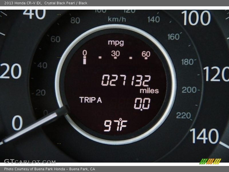 Crystal Black Pearl / Black 2013 Honda CR-V EX