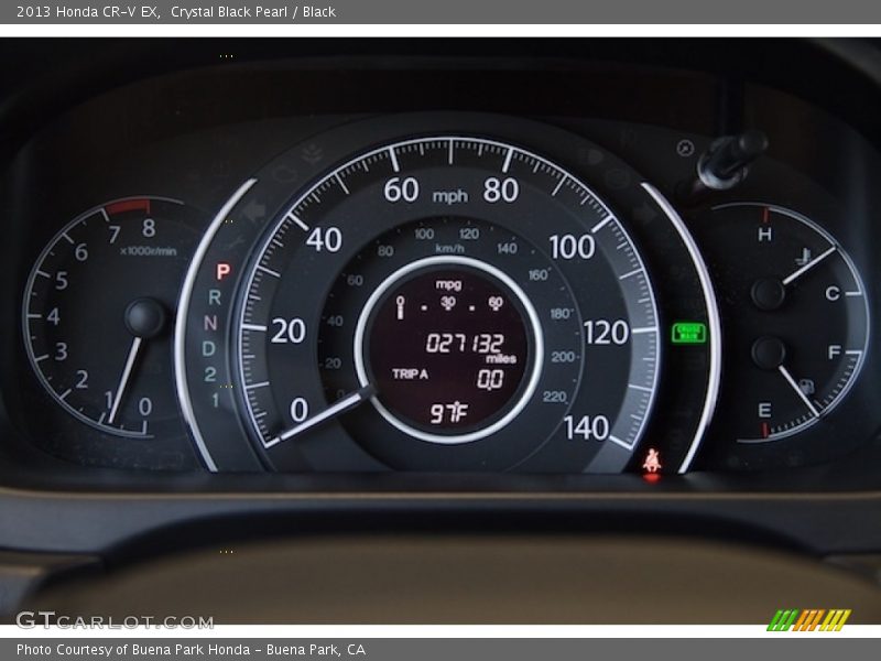 Crystal Black Pearl / Black 2013 Honda CR-V EX