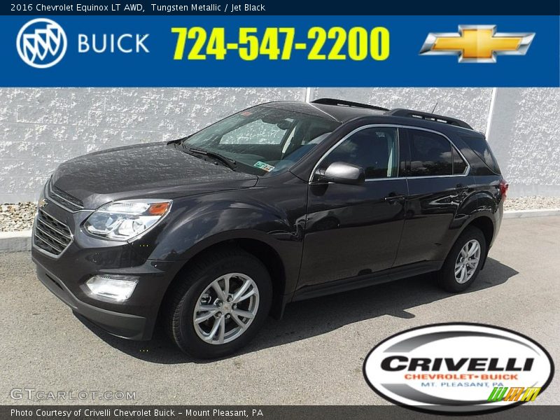 Tungsten Metallic / Jet Black 2016 Chevrolet Equinox LT AWD