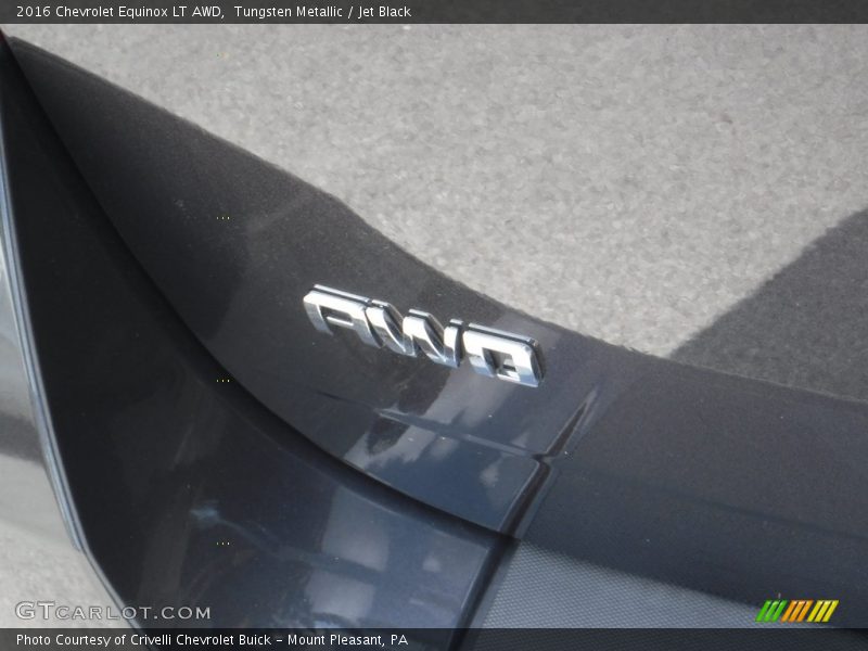Tungsten Metallic / Jet Black 2016 Chevrolet Equinox LT AWD
