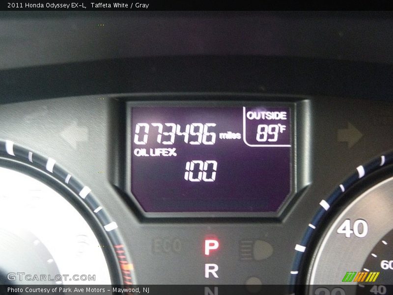 Taffeta White / Gray 2011 Honda Odyssey EX-L