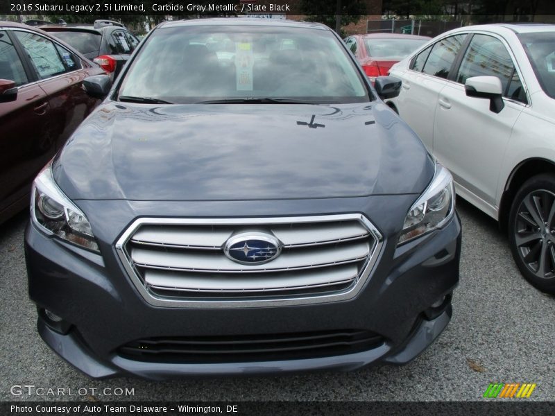 Carbide Gray Metallic / Slate Black 2016 Subaru Legacy 2.5i Limited
