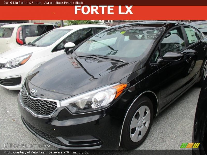 Aurora Black Pearl / Black 2016 Kia Forte LX Sedan