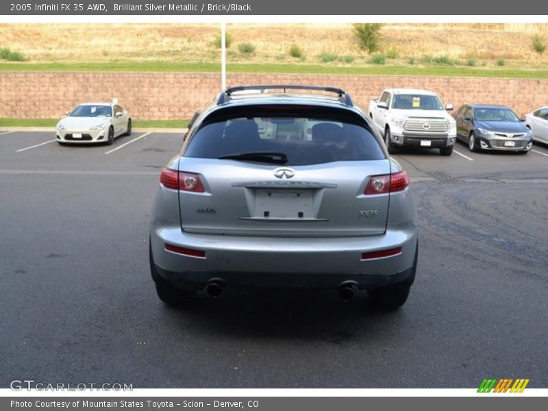 Brilliant Silver Metallic / Brick/Black 2005 Infiniti FX 35 AWD