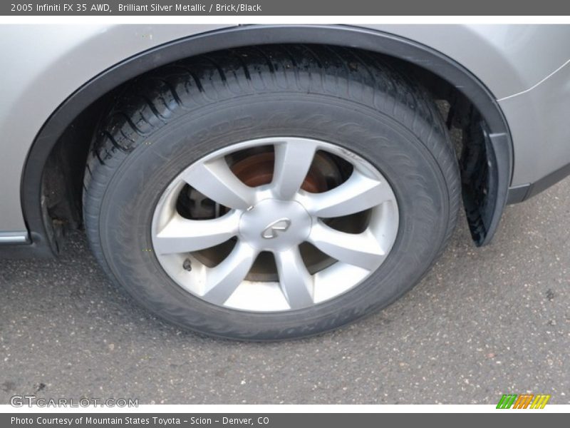 Brilliant Silver Metallic / Brick/Black 2005 Infiniti FX 35 AWD