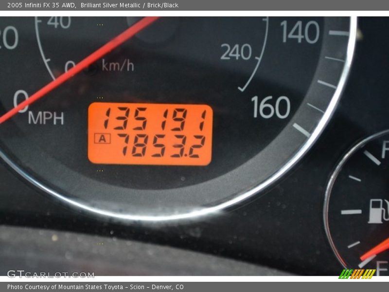 Brilliant Silver Metallic / Brick/Black 2005 Infiniti FX 35 AWD