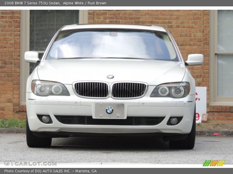 Alpine White / Rust Brown 2008 BMW 7 Series 750Li Sedan