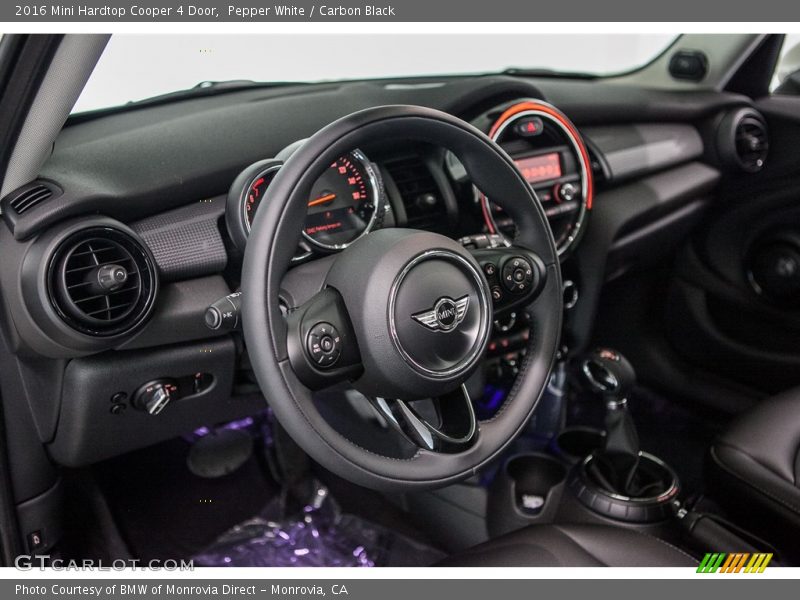 Pepper White / Carbon Black 2016 Mini Hardtop Cooper 4 Door