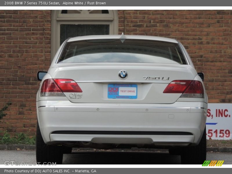Alpine White / Rust Brown 2008 BMW 7 Series 750Li Sedan