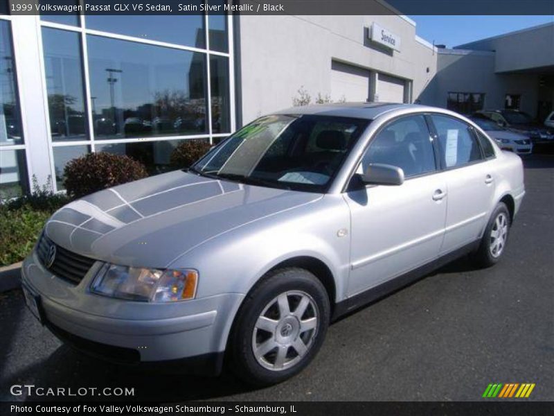 Satin Silver Metallic / Black 1999 Volkswagen Passat GLX V6 Sedan