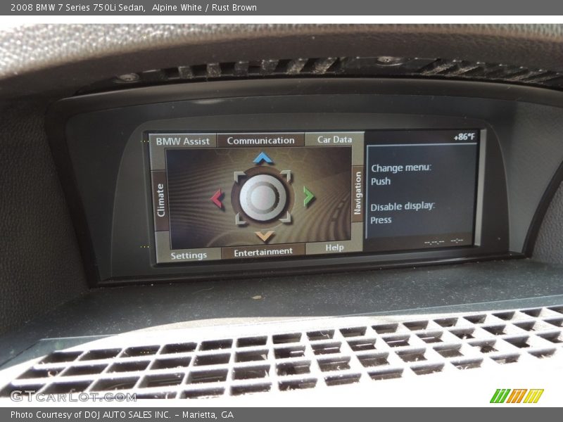 Alpine White / Rust Brown 2008 BMW 7 Series 750Li Sedan