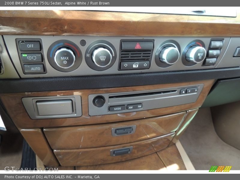 Alpine White / Rust Brown 2008 BMW 7 Series 750Li Sedan