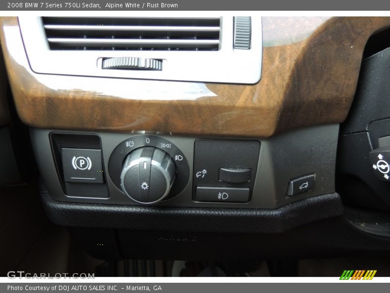 Alpine White / Rust Brown 2008 BMW 7 Series 750Li Sedan