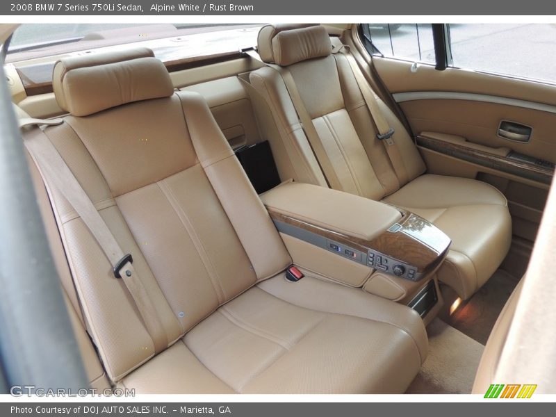 Alpine White / Rust Brown 2008 BMW 7 Series 750Li Sedan