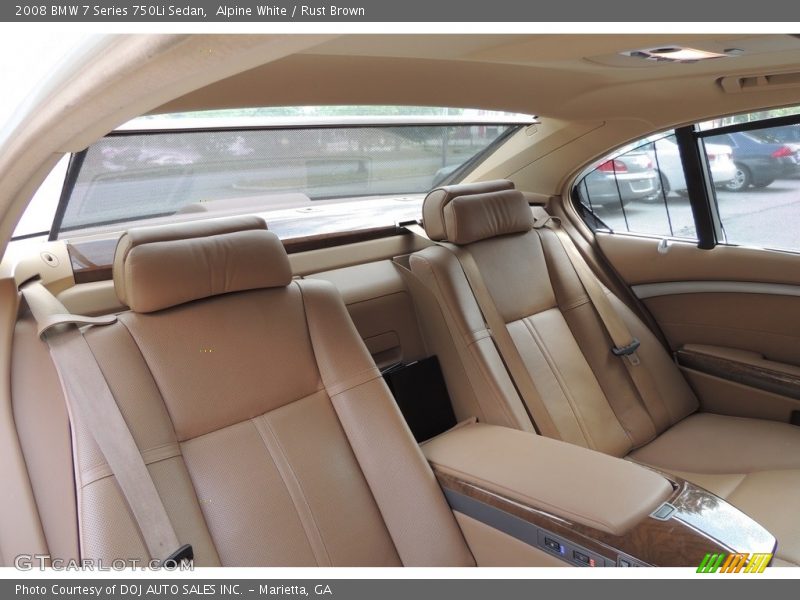 Alpine White / Rust Brown 2008 BMW 7 Series 750Li Sedan