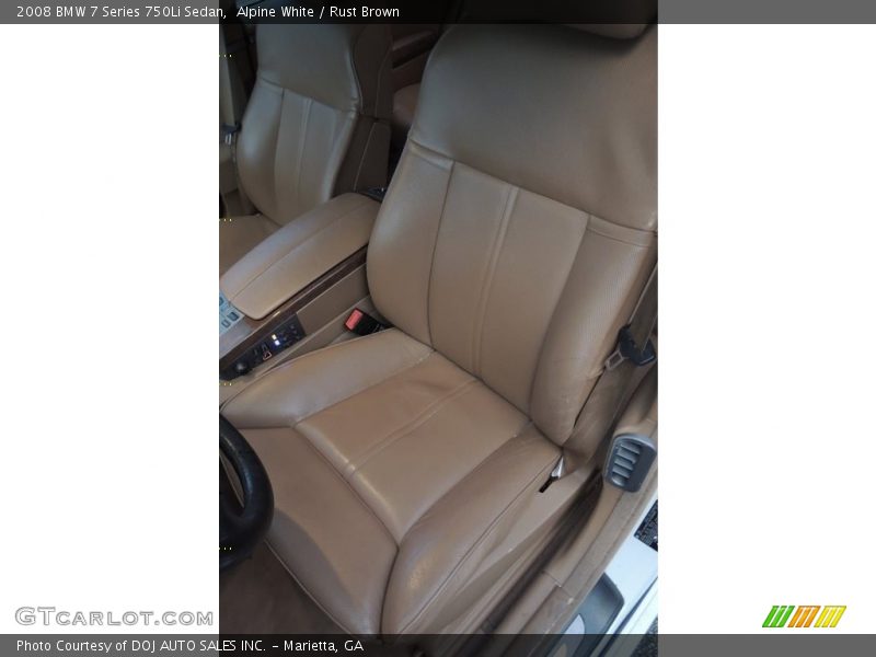 Alpine White / Rust Brown 2008 BMW 7 Series 750Li Sedan