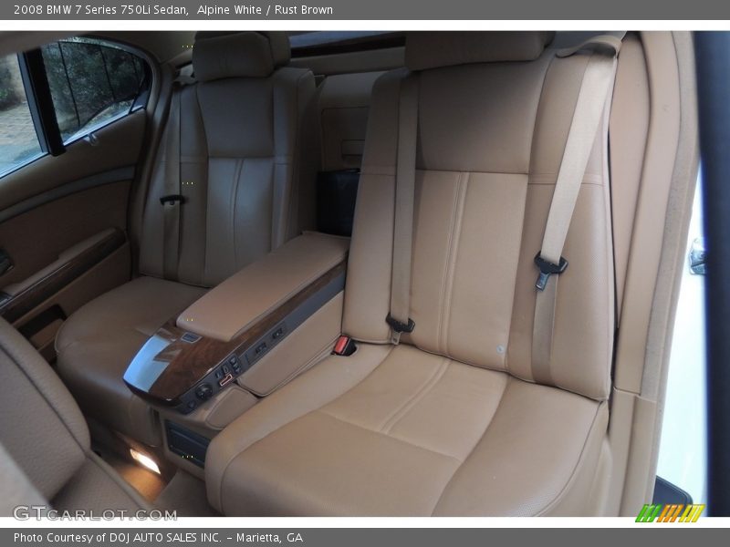 Alpine White / Rust Brown 2008 BMW 7 Series 750Li Sedan