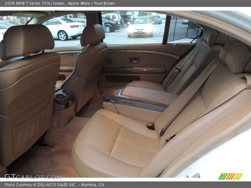 Alpine White / Rust Brown 2008 BMW 7 Series 750Li Sedan
