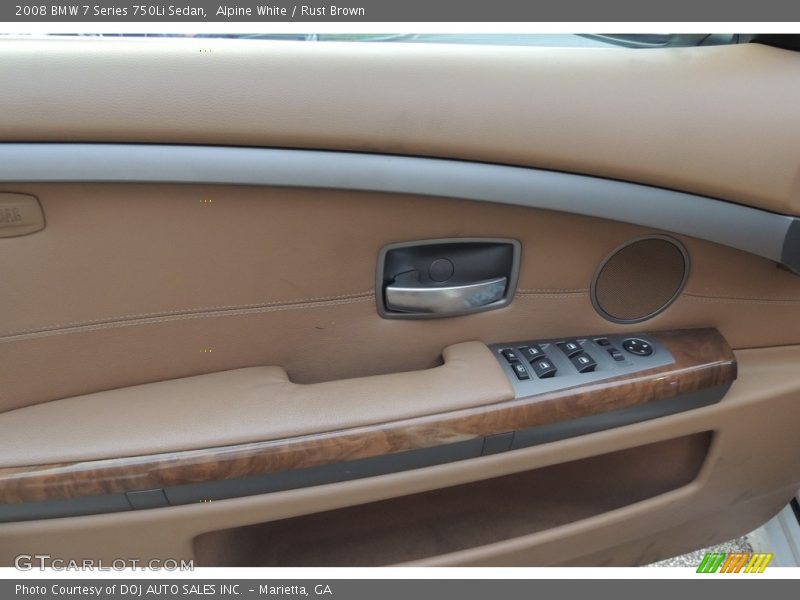 Alpine White / Rust Brown 2008 BMW 7 Series 750Li Sedan