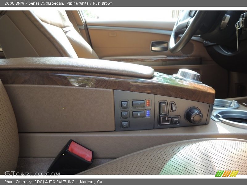 Alpine White / Rust Brown 2008 BMW 7 Series 750Li Sedan