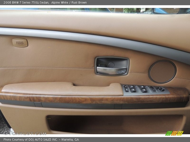 Alpine White / Rust Brown 2008 BMW 7 Series 750Li Sedan