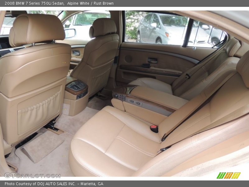 Alpine White / Rust Brown 2008 BMW 7 Series 750Li Sedan