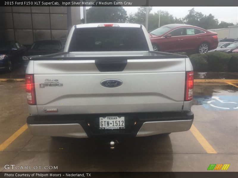 Ingot Silver Metallic / Medium Earth Gray 2015 Ford F150 XLT SuperCab